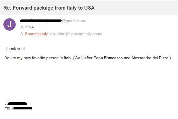 Reshipper Italy 280